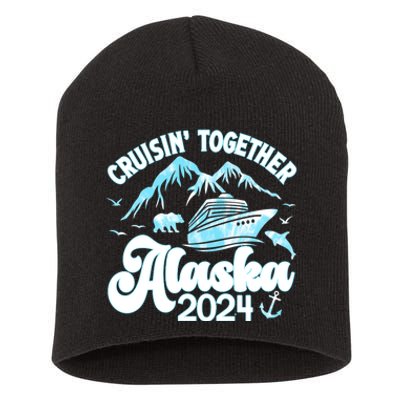 Alaska Cruise 2024 Retro Matching Family And Friends Group Short Acrylic Beanie