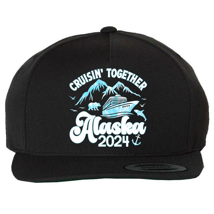 Alaska Cruise 2024 Retro Matching Family And Friends Group Wool Snapback Cap