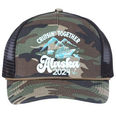 Alaska Cruise 2024 Retro Matching Family And Friends Group Retro Rope Trucker Hat Cap