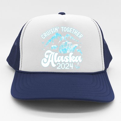 Alaska Cruise 2024 Retro Matching Family And Friends Group Trucker Hat