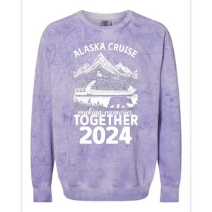 Alaska Cruise 2024 Matching Family Friends Group Alaskan Colorblast Crewneck Sweatshirt