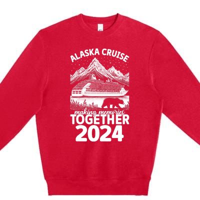 Alaska Cruise 2024 Matching Family Friends Group Alaskan Premium Crewneck Sweatshirt