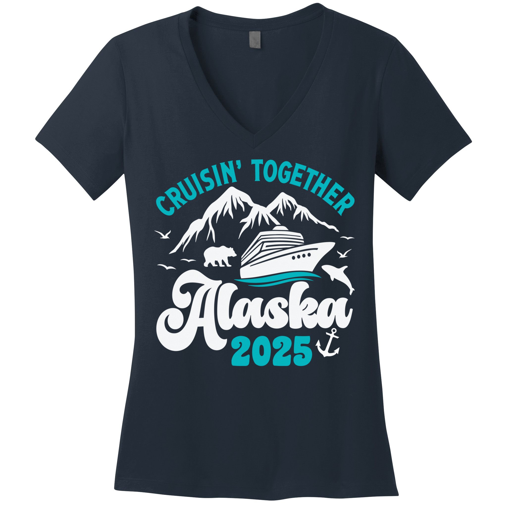 Alaska Cruise 2025 Matching Family Women's V-Neck T-Shirt