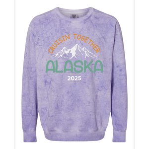 Alaska Cruise 2025 Matching Family Colorblast Crewneck Sweatshirt