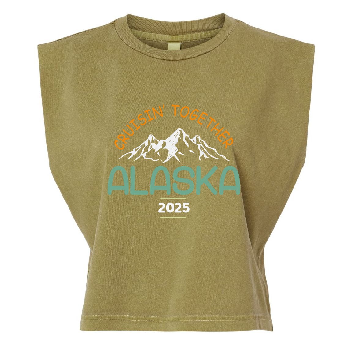 Alaska Cruise 2025 Matching Family Garment-Dyed Women's Muscle Tee