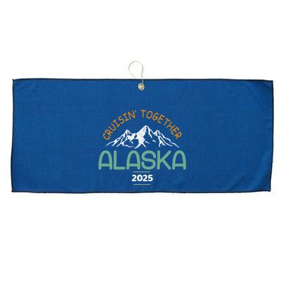 Alaska Cruise 2025 Matching Family Large Microfiber Waffle Golf Towel