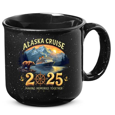 Alaska Cruise 2025 Matching Family And Group Adventure  15oz Campfire Ceramic Mug
