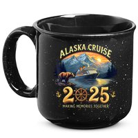 Alaska Cruise 2025 Matching Family And Group Adventure  15oz Campfire Ceramic Mug