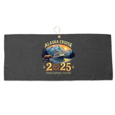 Alaska Cruise 2025 Matching Family And Group Adventure  Large Microfiber Waffle Golf Towel