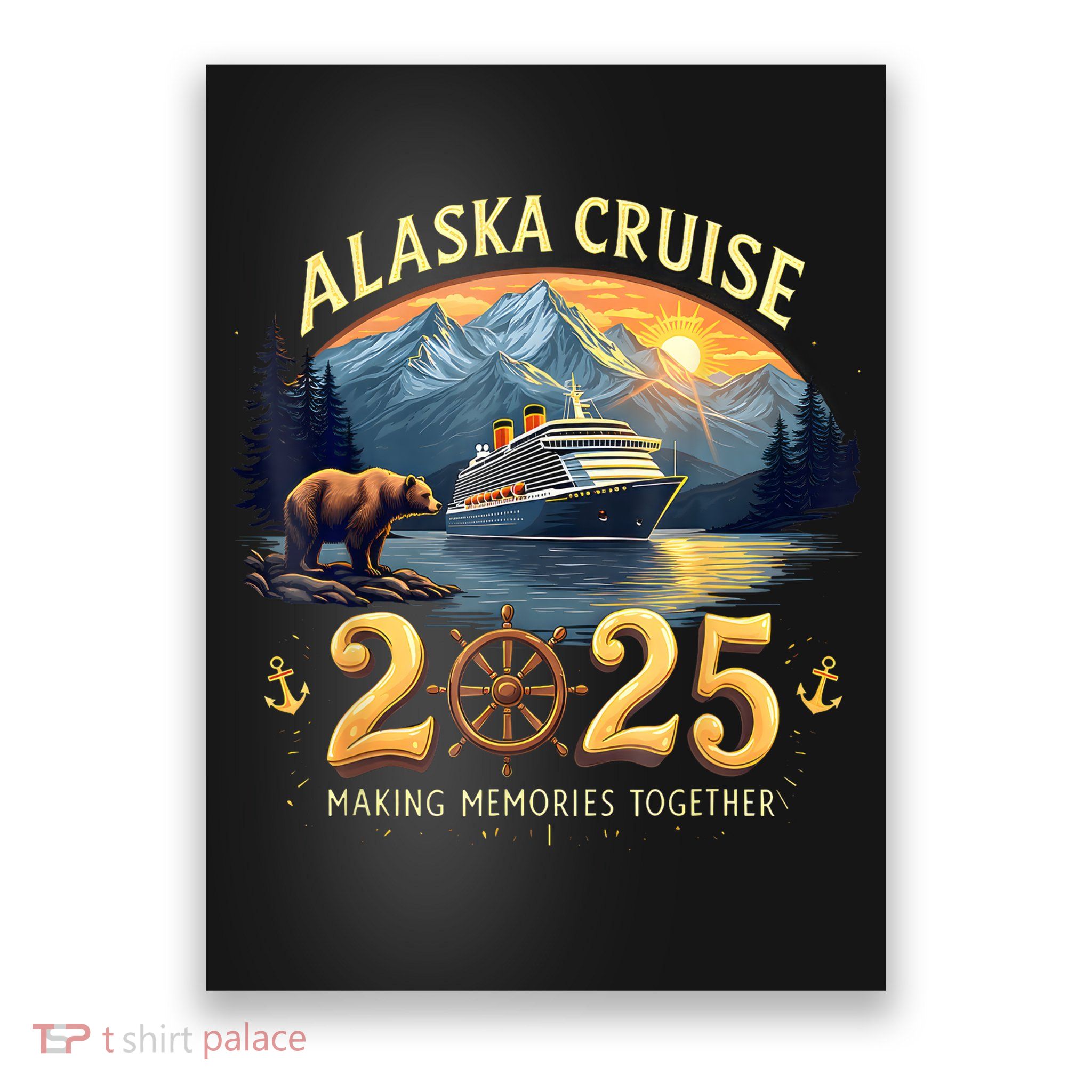 Alaska Cruise 2025 Matching Family And Group Adventure  Poster