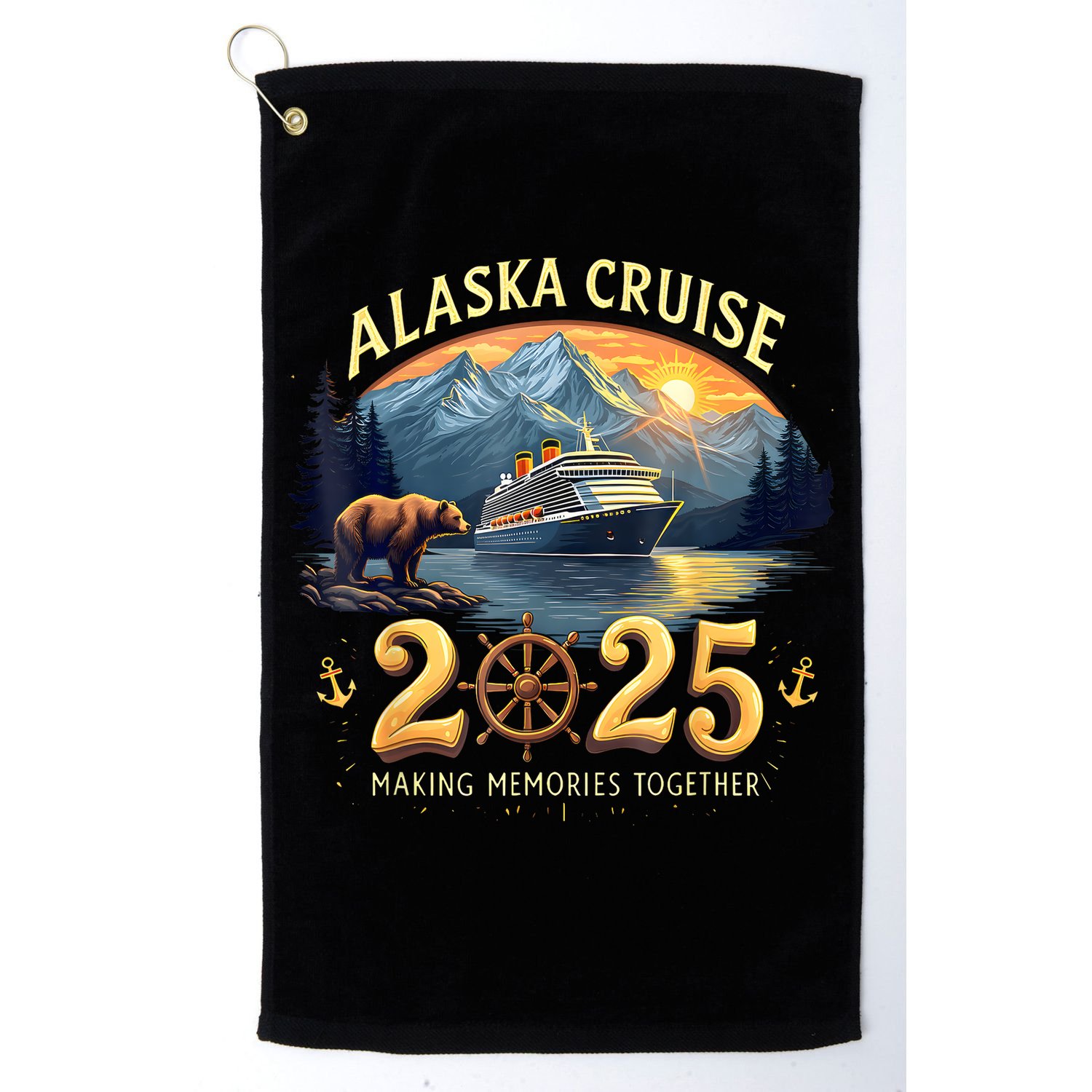 Alaska Cruise 2025 Matching Family And Group Adventure  Golf Towel