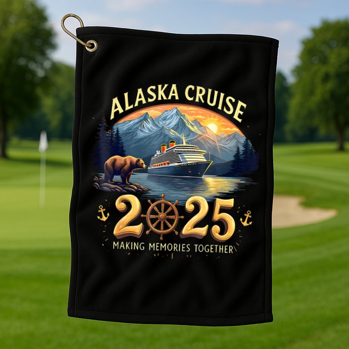 Alaska Cruise 2025 Matching Family And Group Adventure  Golf Towel