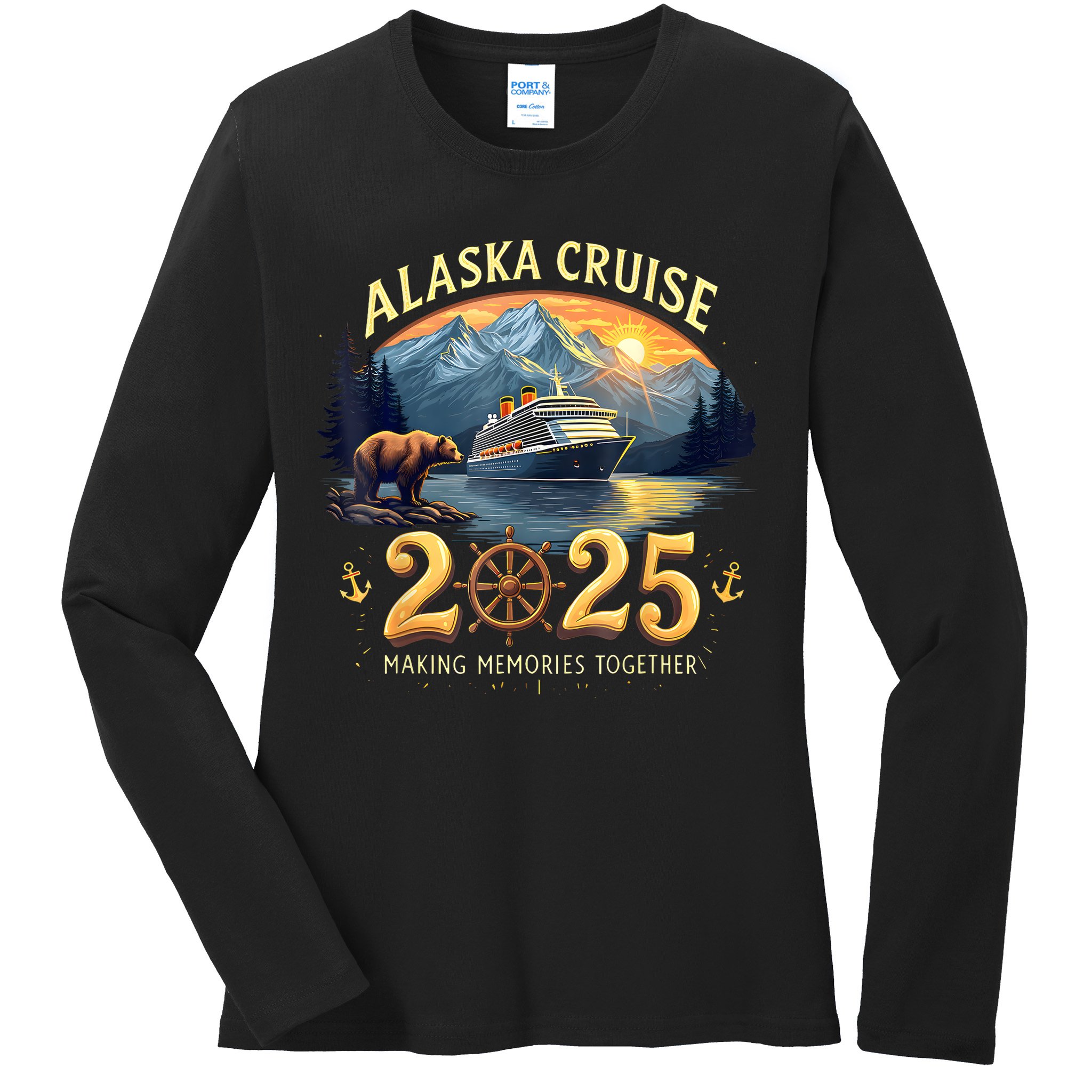 Alaska Cruise 2025 Matching Family And Group Adventure  Ladies Long Sleeve Shirt
