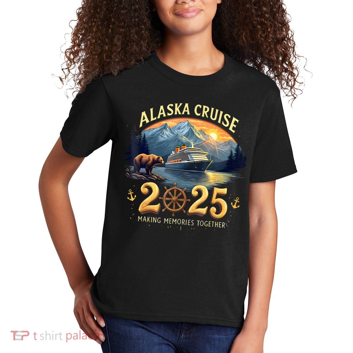 Alaska Cruise 2025 Matching Family And Group Adventure  Kids T-Shirt