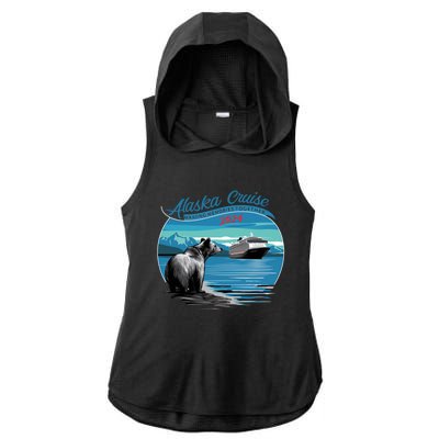 Alaska Cruise 2024 Cute Ladies PosiCharge Tri-Blend Wicking Draft Hoodie Tank