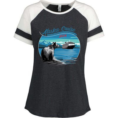 Alaska Cruise 2024 Cute Enza Ladies Jersey Colorblock Tee