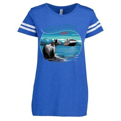 Alaska Cruise 2024 Cute Enza Ladies Jersey Football T-Shirt