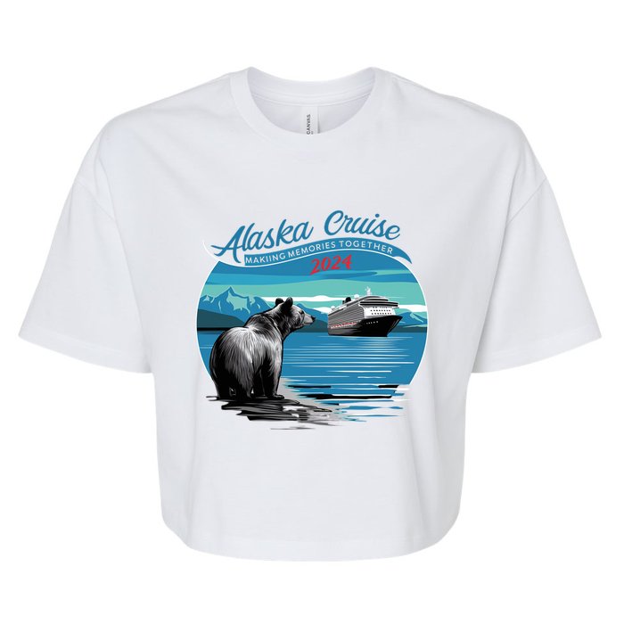 Alaska Cruise 2024 Cute Bella+Canvas Jersey Crop Tee