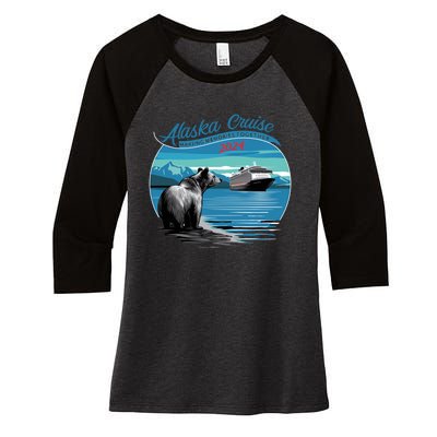 Alaska Cruise 2024 Cute Women's Tri-Blend 3/4-Sleeve Raglan Shirt