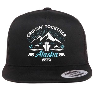 Alaska Cruise 2024 Family Friends Group Travel Matching Flat Bill Trucker Hat