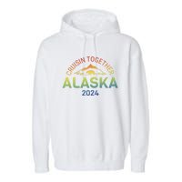 Alaska Cruise 2024 Trip Vacation Funny Matching Family Trip Group Garment-Dyed Fleece Hoodie