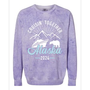 Alaska Cruise 2024 Matching Family And Friends Group Gift Colorblast Crewneck Sweatshirt