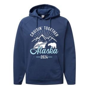 Alaska Cruise 2024 Matching Family And Friends Group Gift Performance Fleece Hoodie