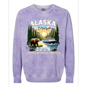 Alaska Cruise 2024 Trip Matching Family Friends Alaska Squad Colorblast Crewneck Sweatshirt