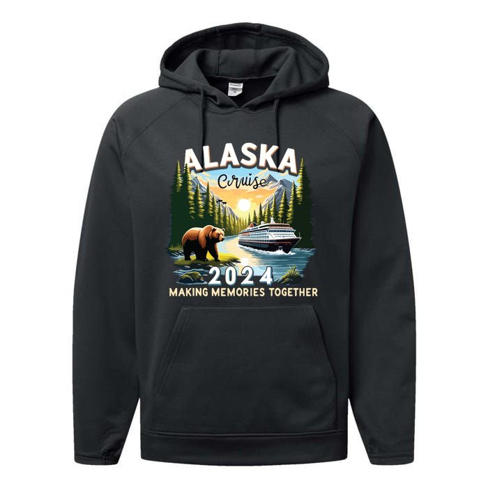 Alaska Cruise 2024 Trip Matching Family Friends Alaska Squad Performance Fleece Hoodie