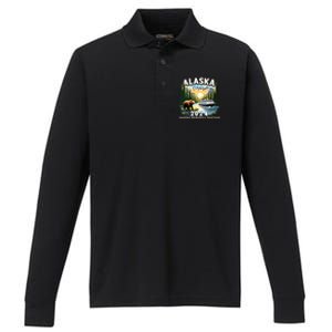 Alaska Cruise 2024 Trip Matching Family Friends Alaska Squad Performance Long Sleeve Polo