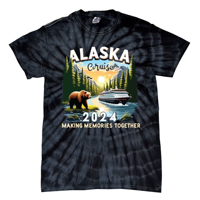 Alaska Cruise 2024 Trip Matching Family Friends Alaska Squad Tie-Dye T-Shirt