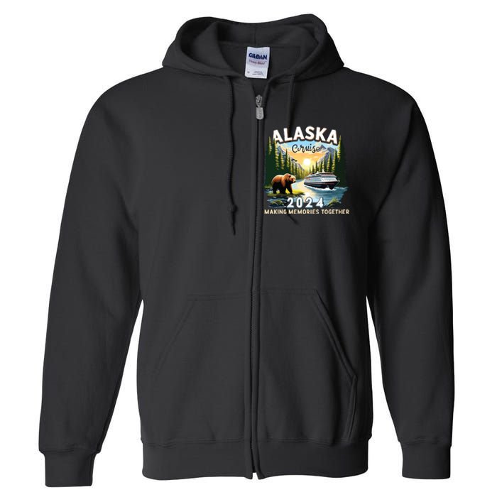 Alaska Cruise 2024 Trip Matching Family Friends Alaska Squad Full Zip Hoodie