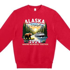 Alaska Cruise 2024 Trip Matching Family Friends Alaska Squad Premium Crewneck Sweatshirt