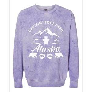 Alaska Cruise 2024 Family Summer Vacation Travel Matching Colorblast Crewneck Sweatshirt