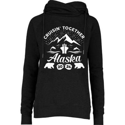 Alaska Cruise 2024 Family Summer Vacation Travel Matching Womens Funnel Neck Pullover Hood