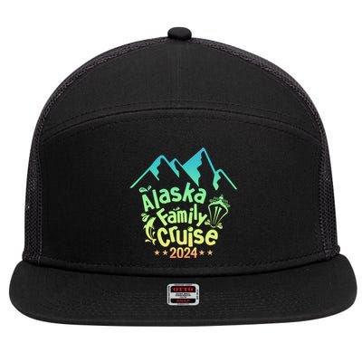 Alaska Cruise 2024 Matching Family Cruise Group Alaska 2024 Cute Gift 7 Panel Mesh Trucker Snapback Hat