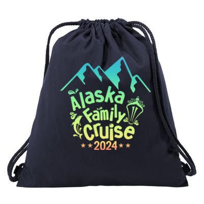 Alaska Cruise 2024 Matching Family Cruise Group Alaska 2024 Cute Gift Drawstring Bag