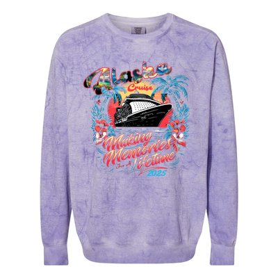 Alaska Cruise 2025 Making Memories Together Matching Family Colorblast Crewneck Sweatshirt