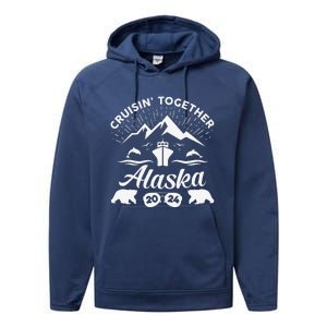 Alaska Cruise 2024 Family Summer Vacation Travel Matching Performance Fleece Hoodie