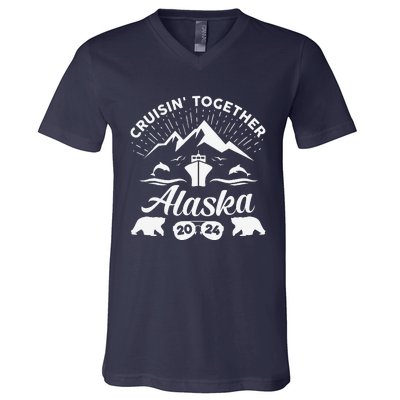 Alaska Cruise 2024 Family Summer Vacation Travel Matching V-Neck T-Shirt