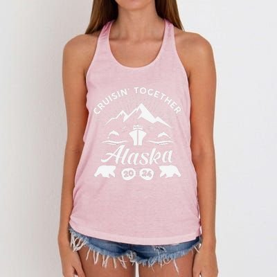 Alaska Cruise 2024 Family Summer Vacation Travel Matching Women's Knotted Racerback Tank