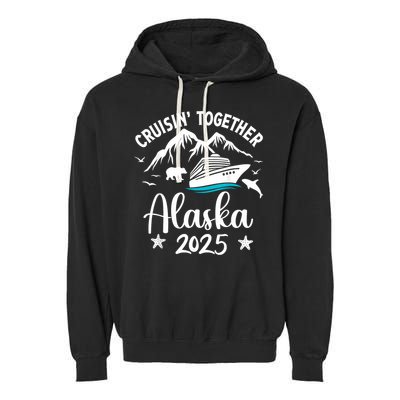 Alaska Cruise 2025 Family Summer Vacation Travel Matching Garment-Dyed Fleece Hoodie