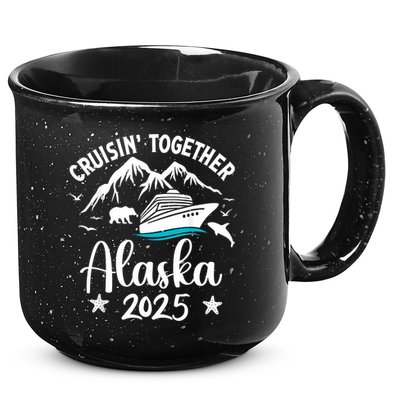 Alaska Cruise 2025 Family Summer Vacation Travel Matching 15oz Campfire Ceramic Mug