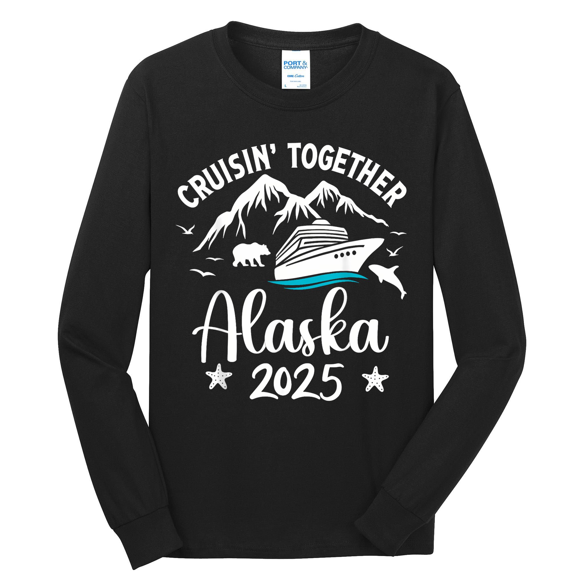 Alaska Cruise 2025 Family Summer Vacation Travel Matching Tall Long Sleeve T-Shirt