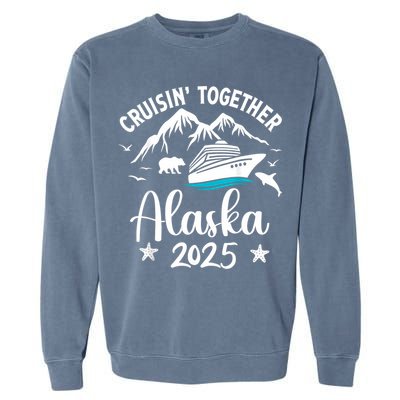 Alaska Cruise 2025 Family Summer Vacation Travel Matching Garment-Dyed Sweatshirt