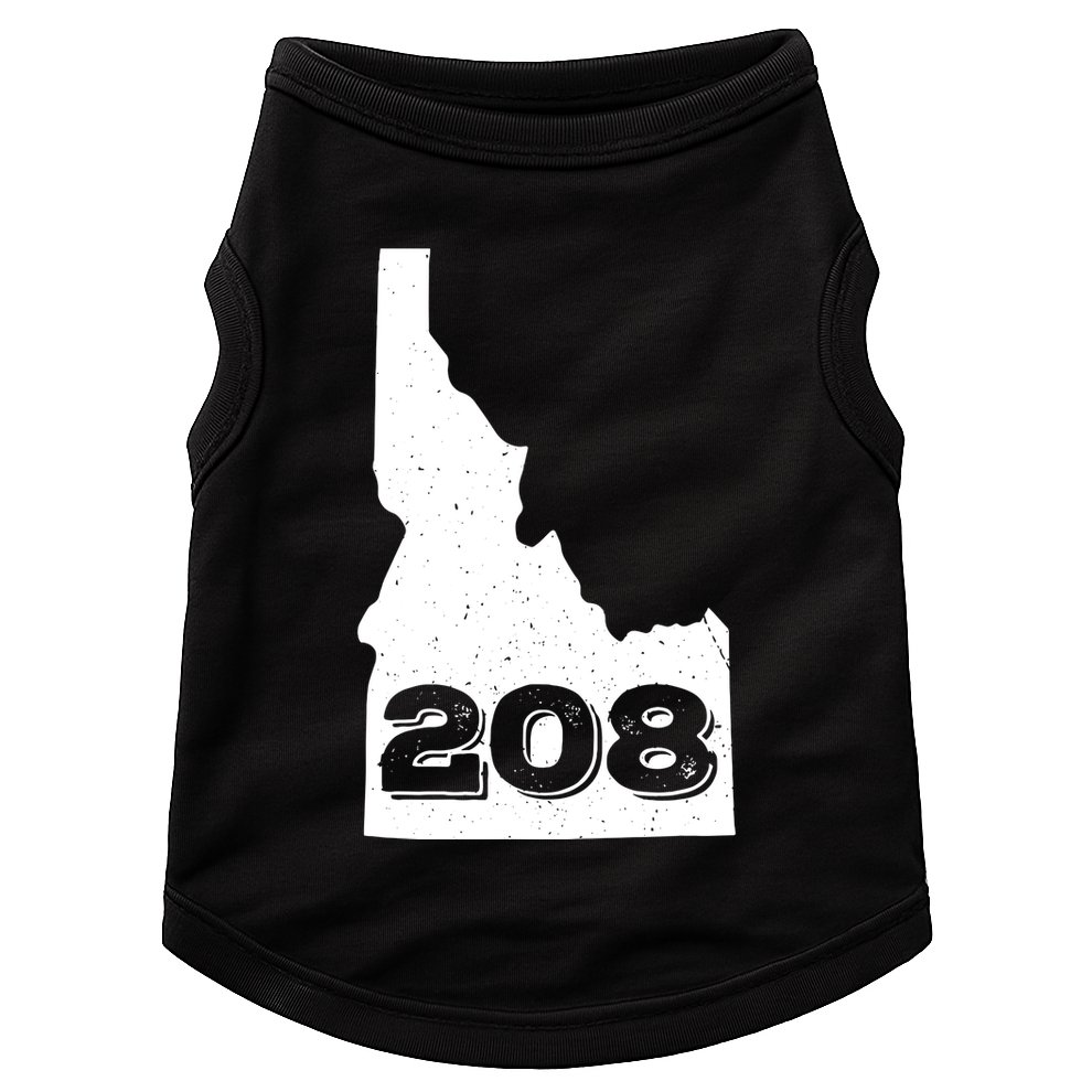 Area Code 208 Boise Idaho Funny Home State Gift Doggie Tank