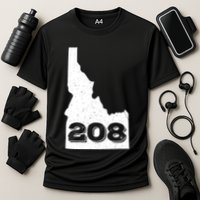 Area Code 208 Boise Idaho Funny Home State Gift Performance Shirt