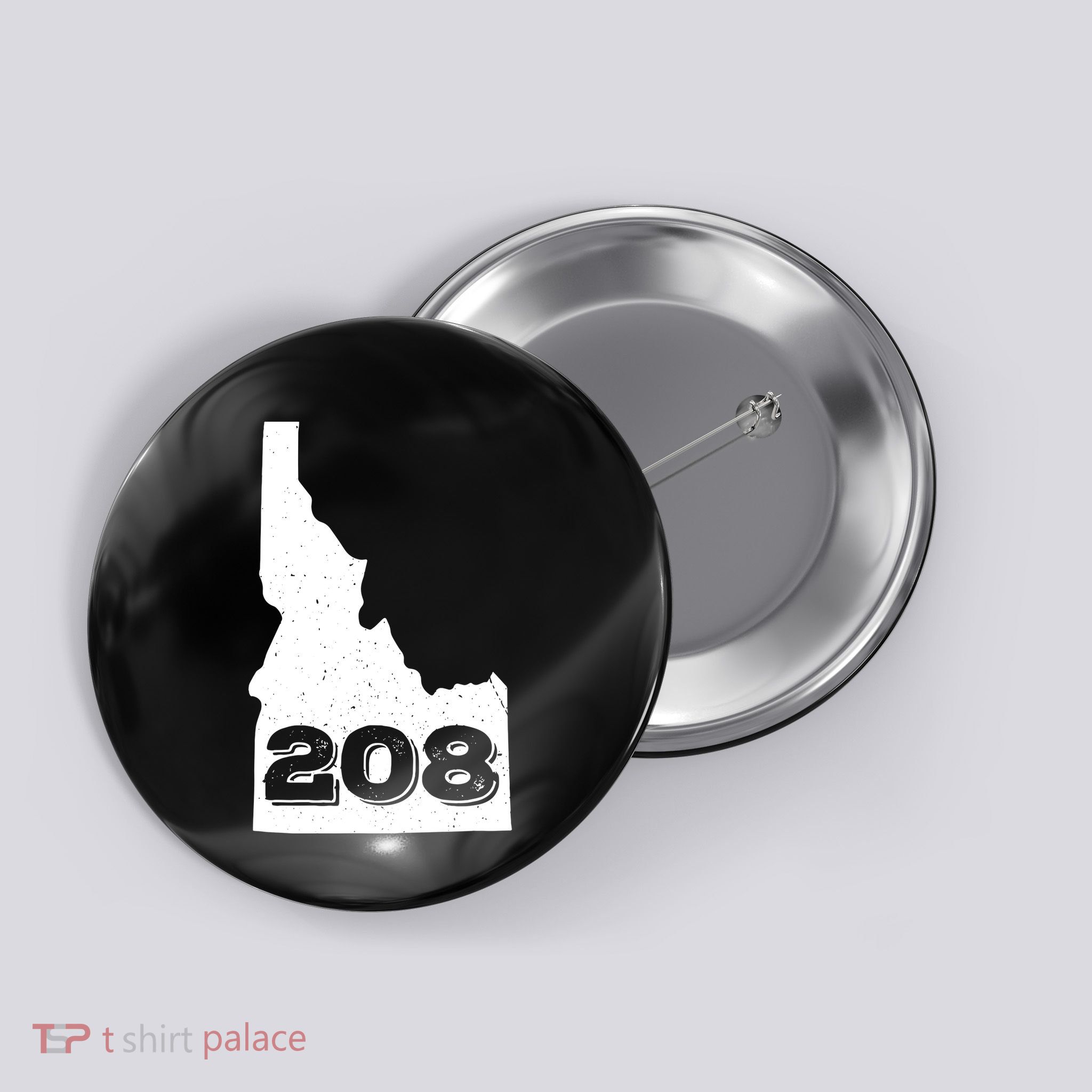 Area Code 208 Boise Idaho Funny Home State Gift Button