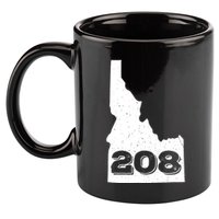 Area Code 208 Boise Idaho Funny Home State Gift 11oz C Handle Ceramic Mug
