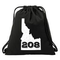 Area Code 208 Boise Idaho Funny Home State Gift Drawstring Bag